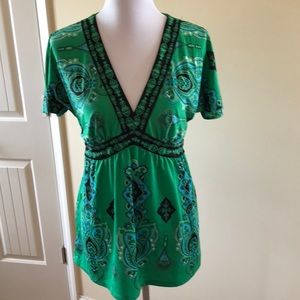 INC-Green kimono top